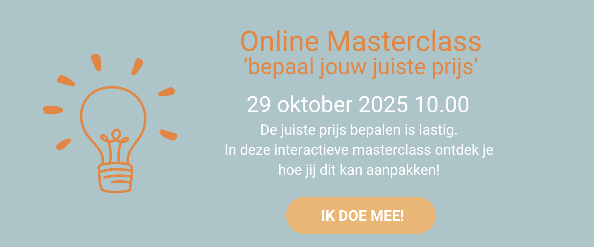 masterclass bepaal jouw juiste prijs